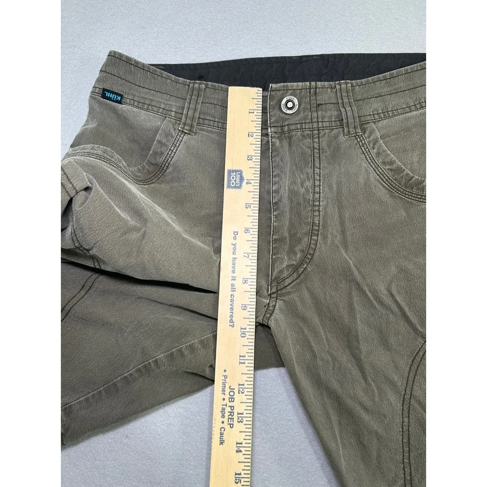 Kuhl Shorts Mens 30 Green Ramblr Vintage Patina Dye Hiking Cargo Utility Outdoor